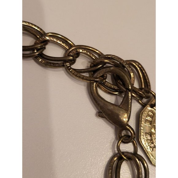 Vintage Multichain Brass Necklace DOMINICAN REPUBLIC JAMAICA coins collectible - Picture 8 of 9